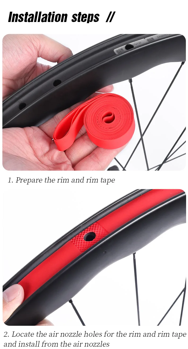 LEBYCLE Fahrrad-Schlauchreifen, pannensicher, PVC-Felgenband, Premium-Pannenschutzband für 24, 26, 27,5, 29 Zoll und 700c – Detail 7