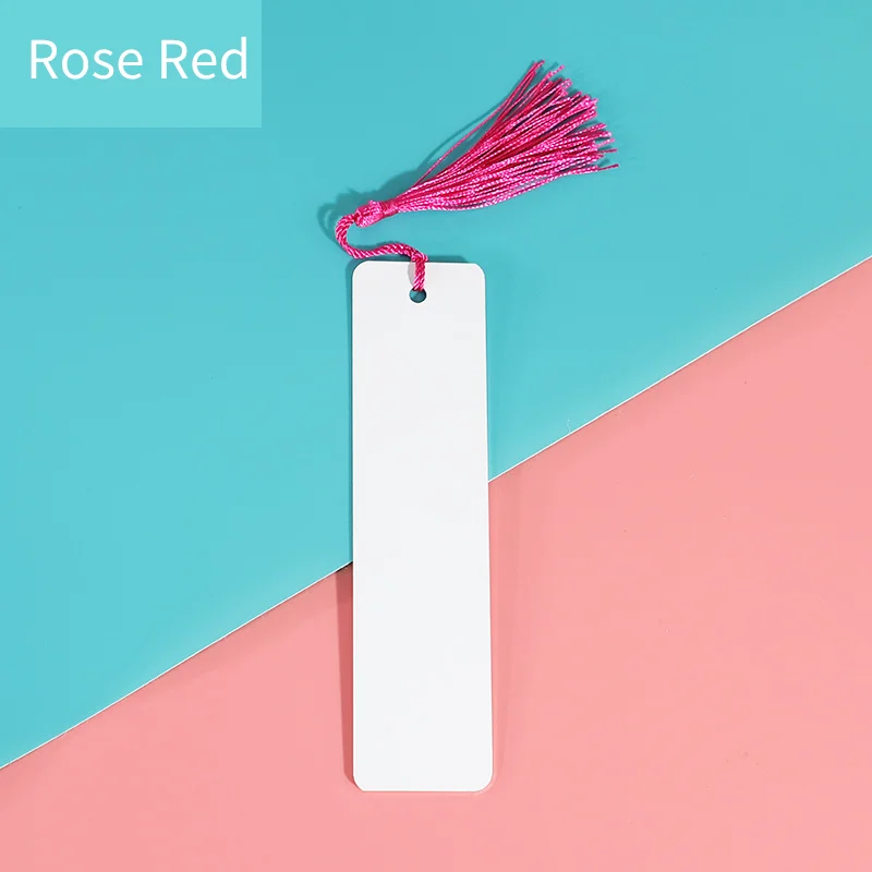 Sublimation Bookmark Blanks Metal Blank Bookmarks With Tassel For Heat Transfer Printing DIY Bookmarks Crafts
