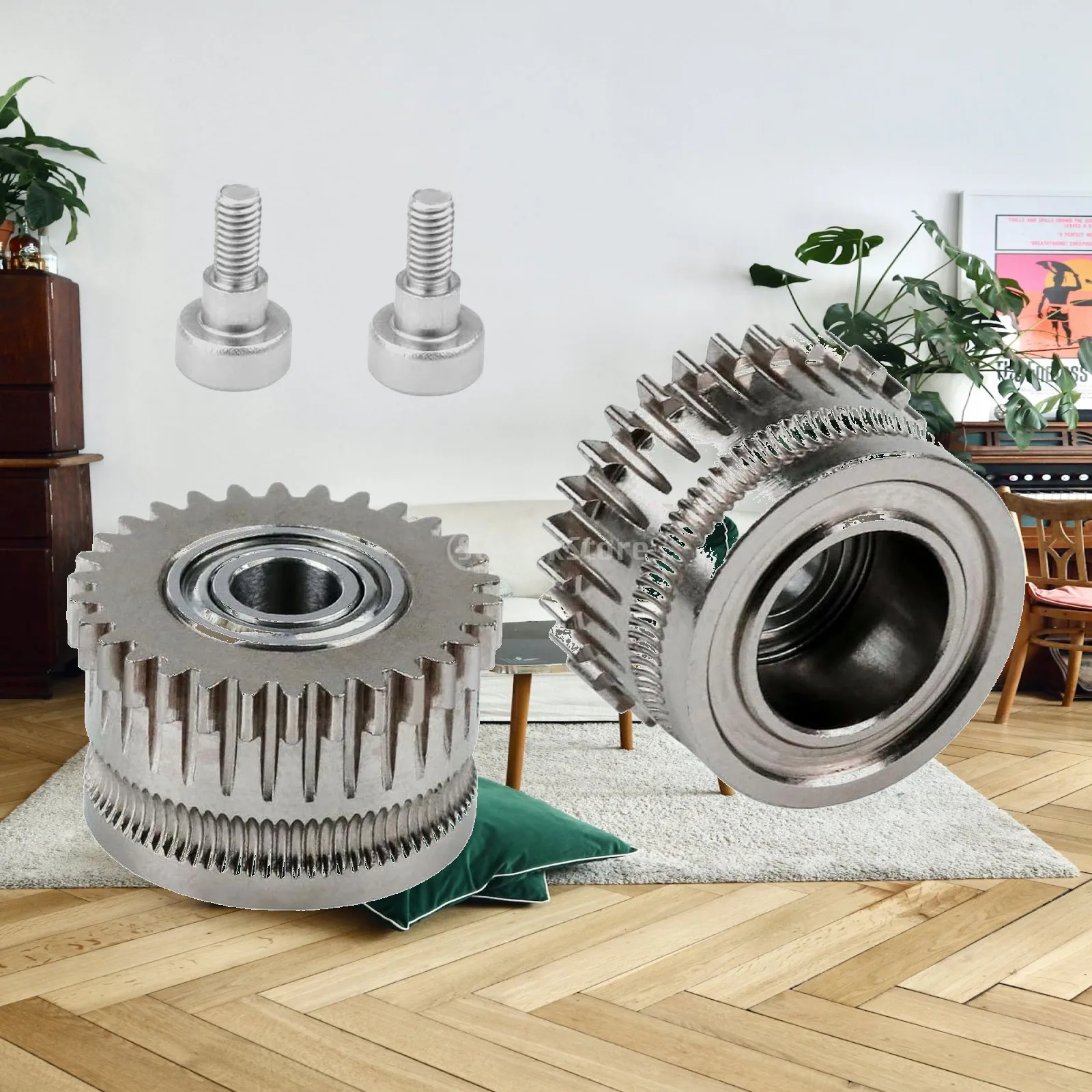 

2 Pieces 3D Printer Extruder Gear Practical Maintenance High Performance Professional Replace Extruder Accessories for K1 K1C