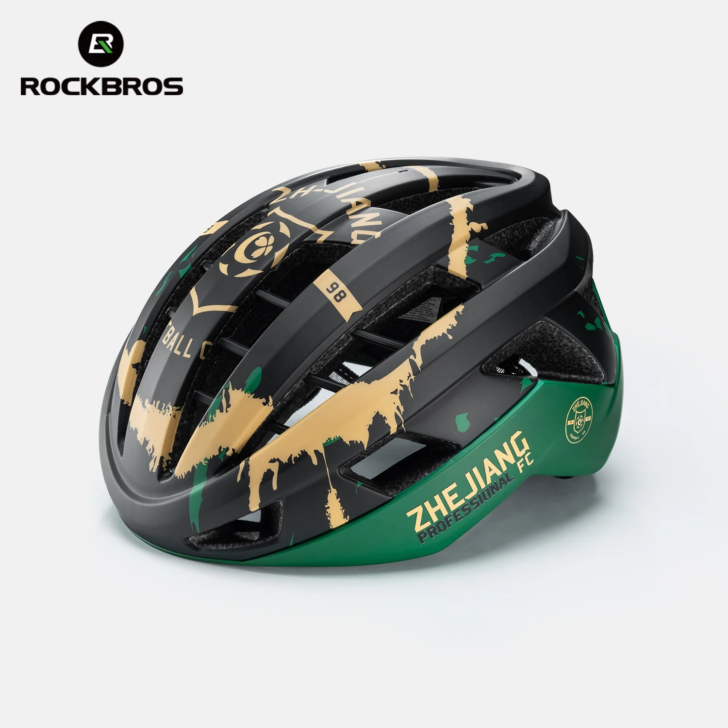 

ROCKBROS Cycling Helmet Intergrally-Molded Adjustable Keel Riding Helmet 16-Hole Diversion Breathable Thickened Sport Safe Helmt