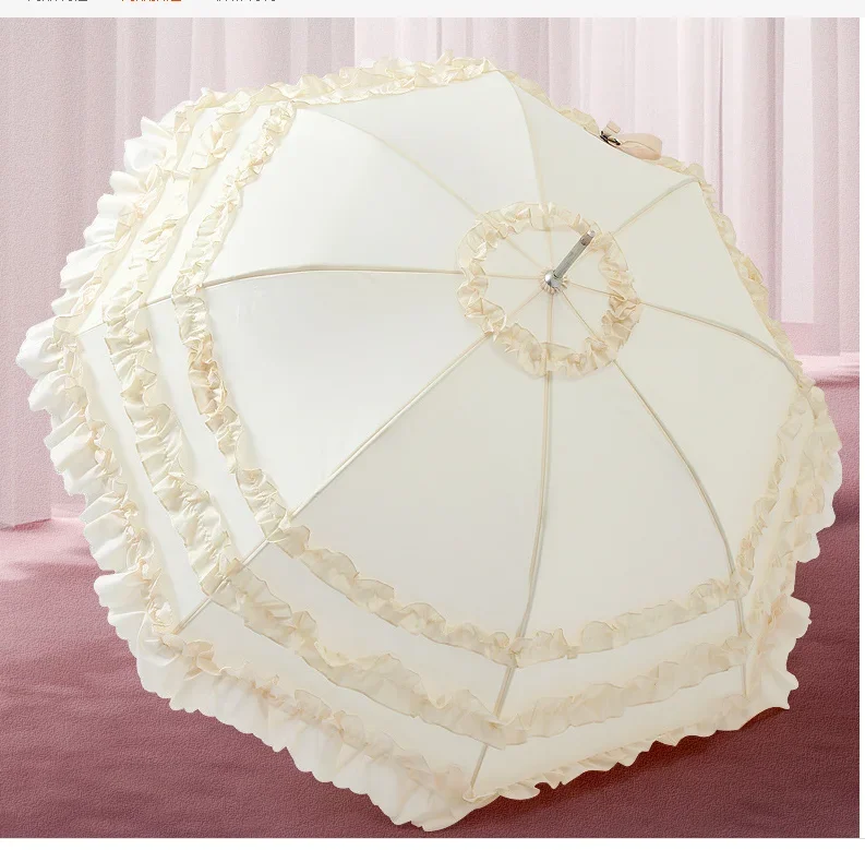 Girly Aesthetic Umbrella Parasol Kawaii Lace Sun Cute Luxury Umbrella Summer Lolita Woman Guarda Chuva Household Merchandises