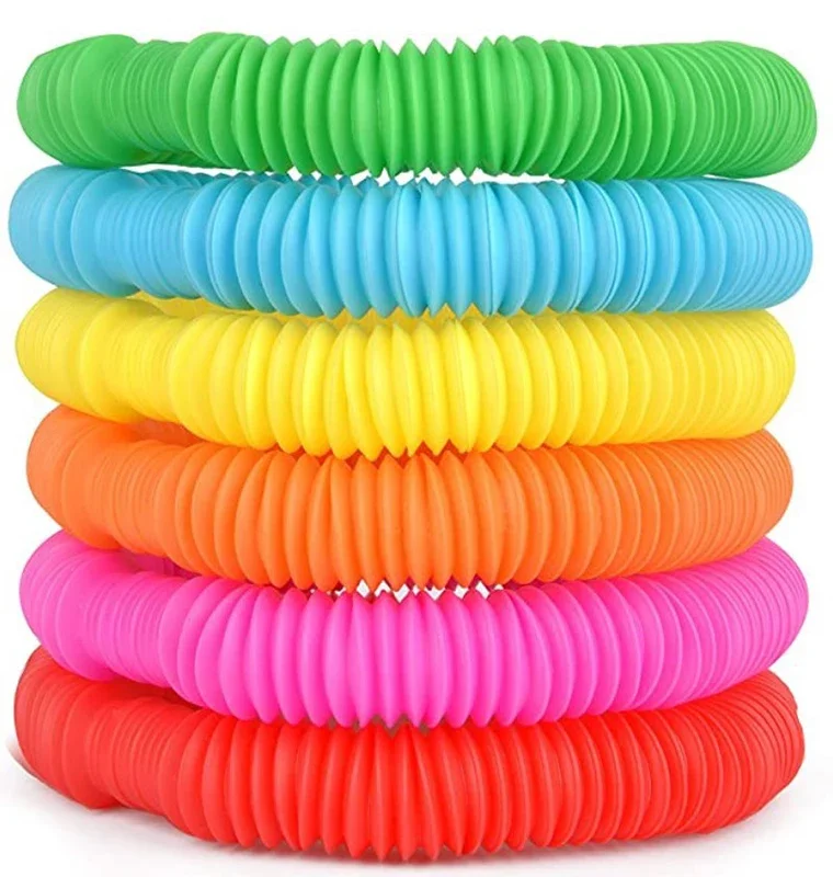 5 Pack Fine Motor Skills & Learning Unique Classroom Fidget for Kids Pop Tube Sensory Toys