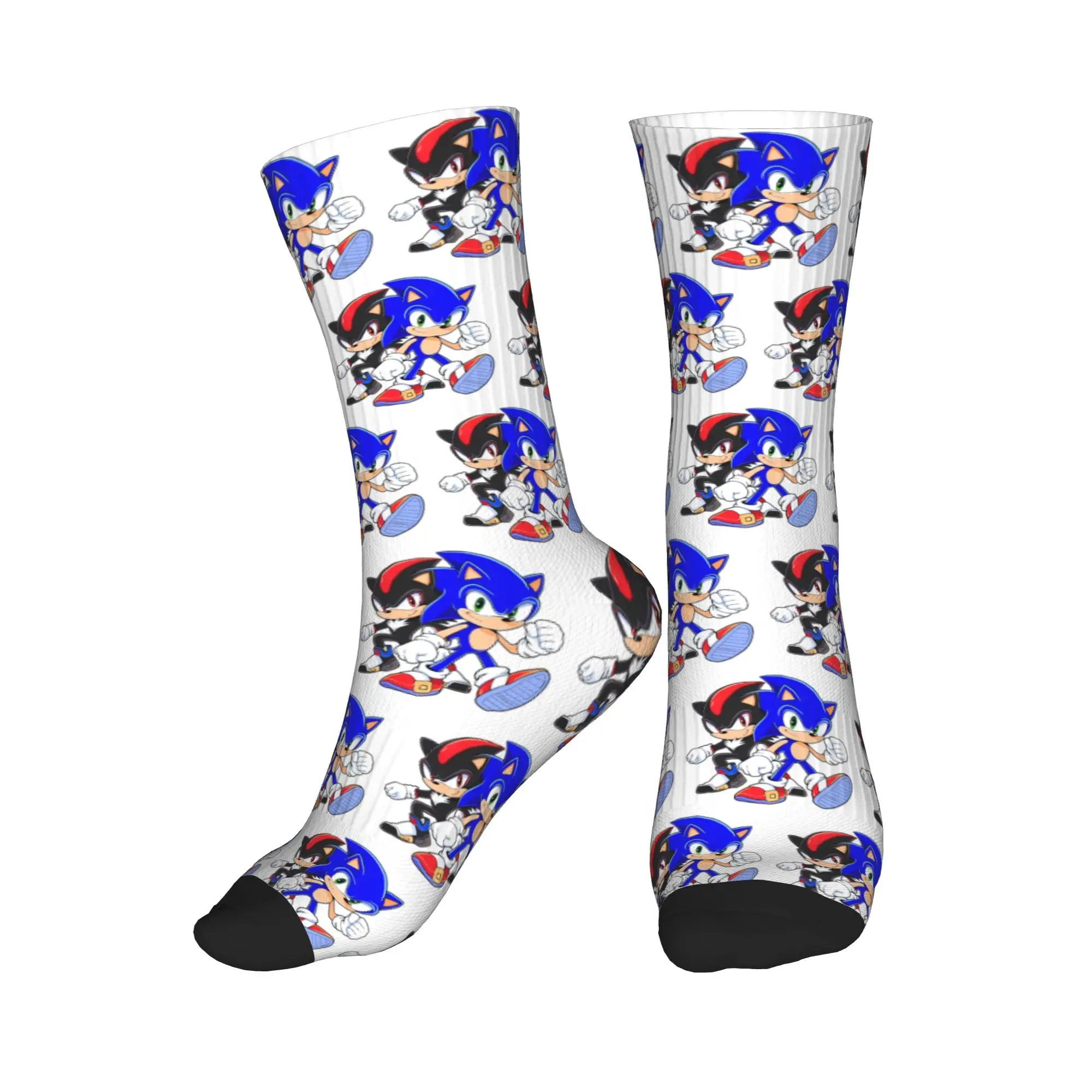 

All Seasons Sonic Shadow Cartoon The Hedgehog Sport Middle Tube Socks High Quality Crew Socks Fashion Stockings for Men Women