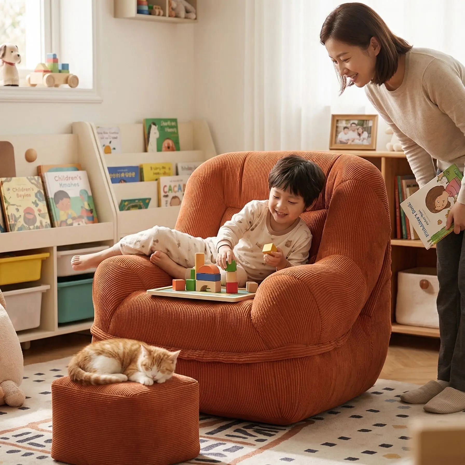 Single bedroom Balcony Parent-child reading sofa Leisure seat Adult removable and washable