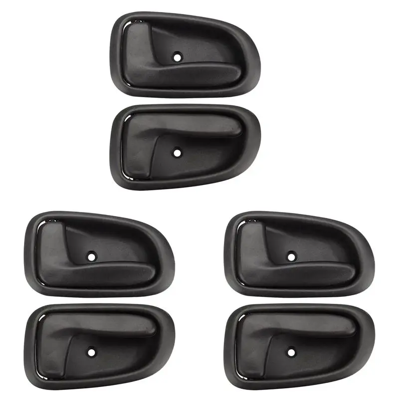 Efficientt-6X Car Inside Interior Door Handle Black Left/Right Side Front Rear For Toyota Corolla GEO PRIZM 1993-1997