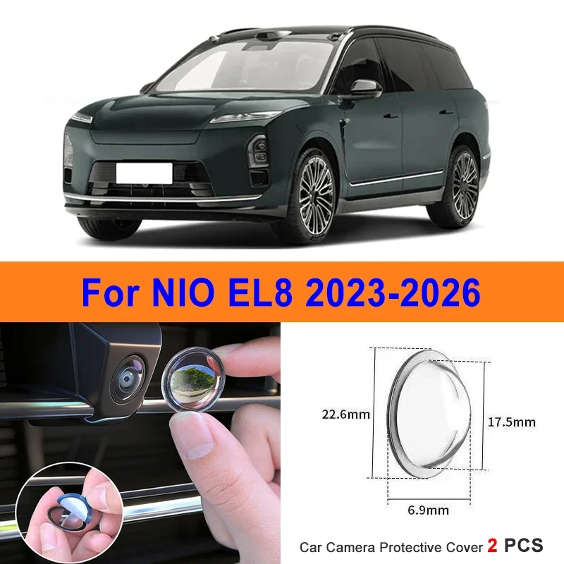 

360 Reverse Image Car Camera Cover Anti-Scratch PC Lens Protector Stickers For NIO EL8 2023-2026 2Pcs