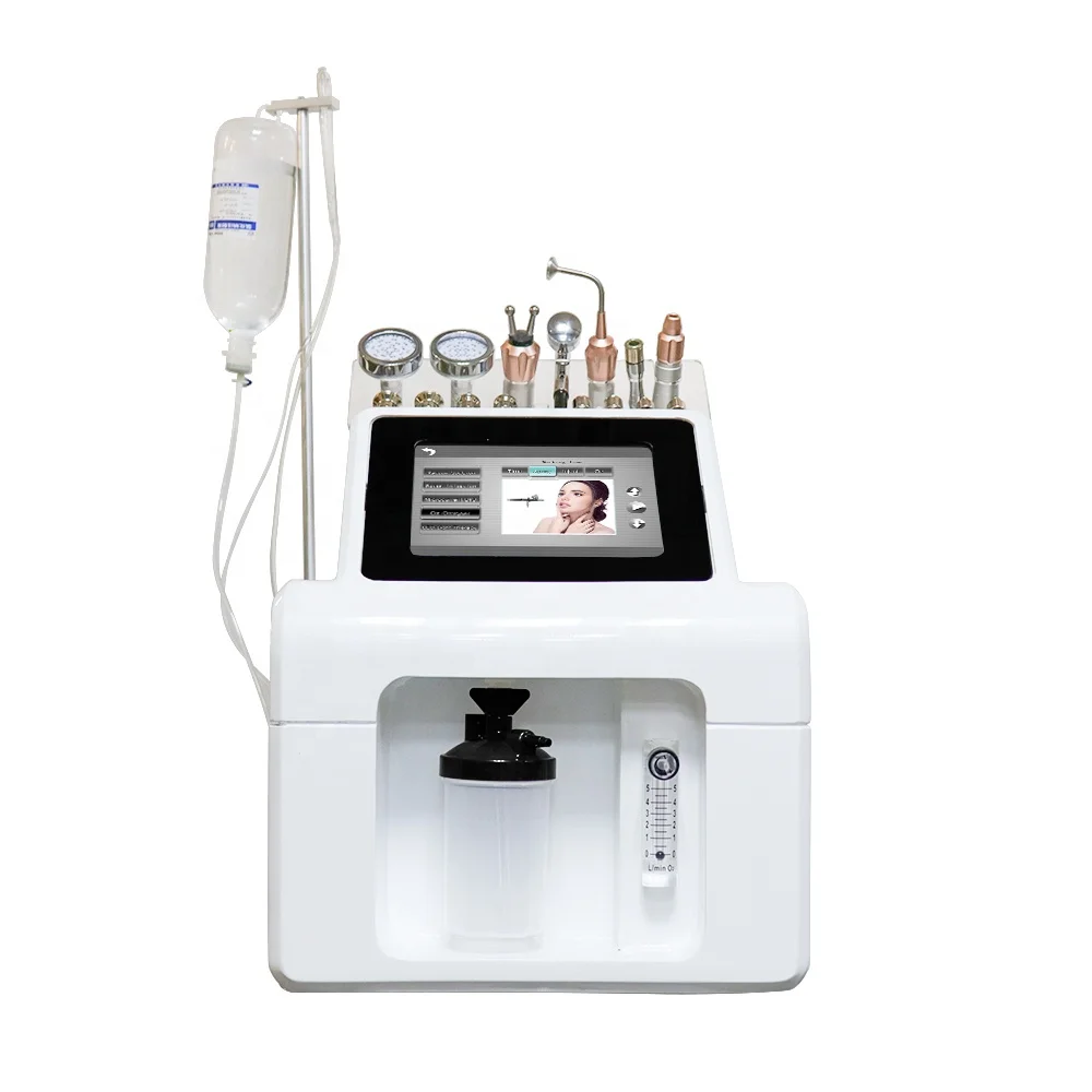 2023 Portable Good Quality 9 in 1 Water Facial Concentrator Skin Peel Microdermabrasion Skin Tightening Beauty Machine with CE