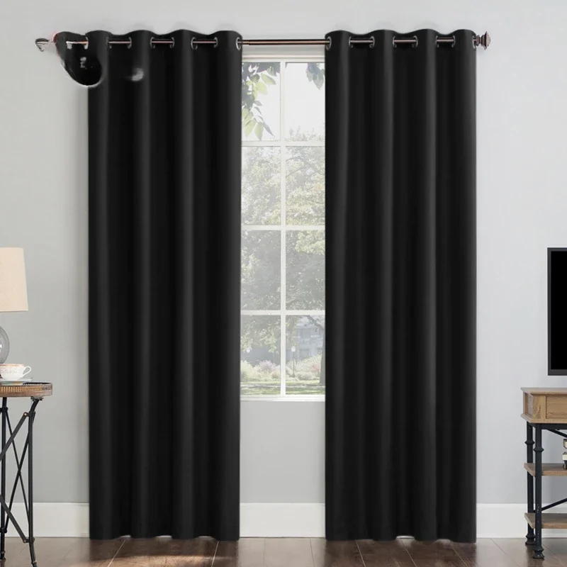 

Modern Blackout Curtains Window For Living Room Bedroom Curtain High Shading Thick Blinds Drapes Door black out Curtains Custom