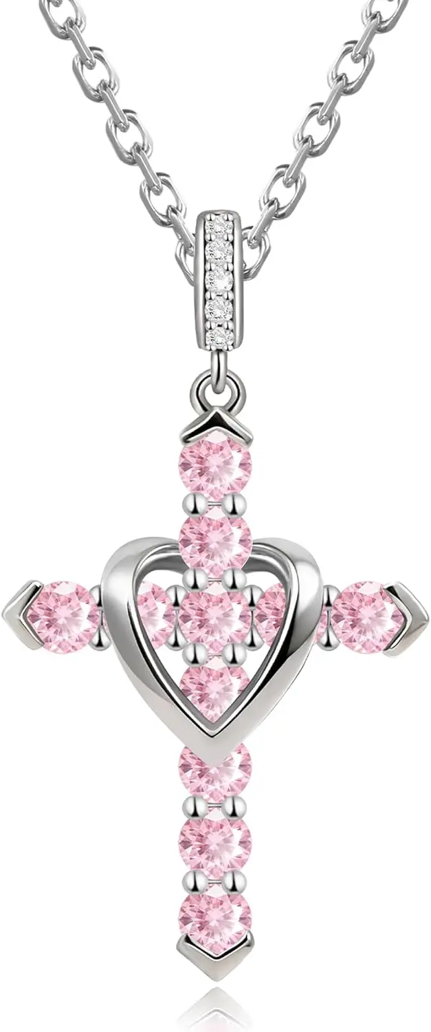 

Подарки на День матери для мамы, позолоченное 18-каратным золотом ожерелье с крестом в форме сердца, подарки на день рождения для женщин, на 21, 30, 40, 50, 60, 70 лет