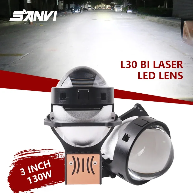 

Sanvi L30 Car Bi Laser LED Projector Lens Headlight 3.0 Inch for H4 H7 9005 9006 Car Headlights Hella 3R G5 Retrofit Projector