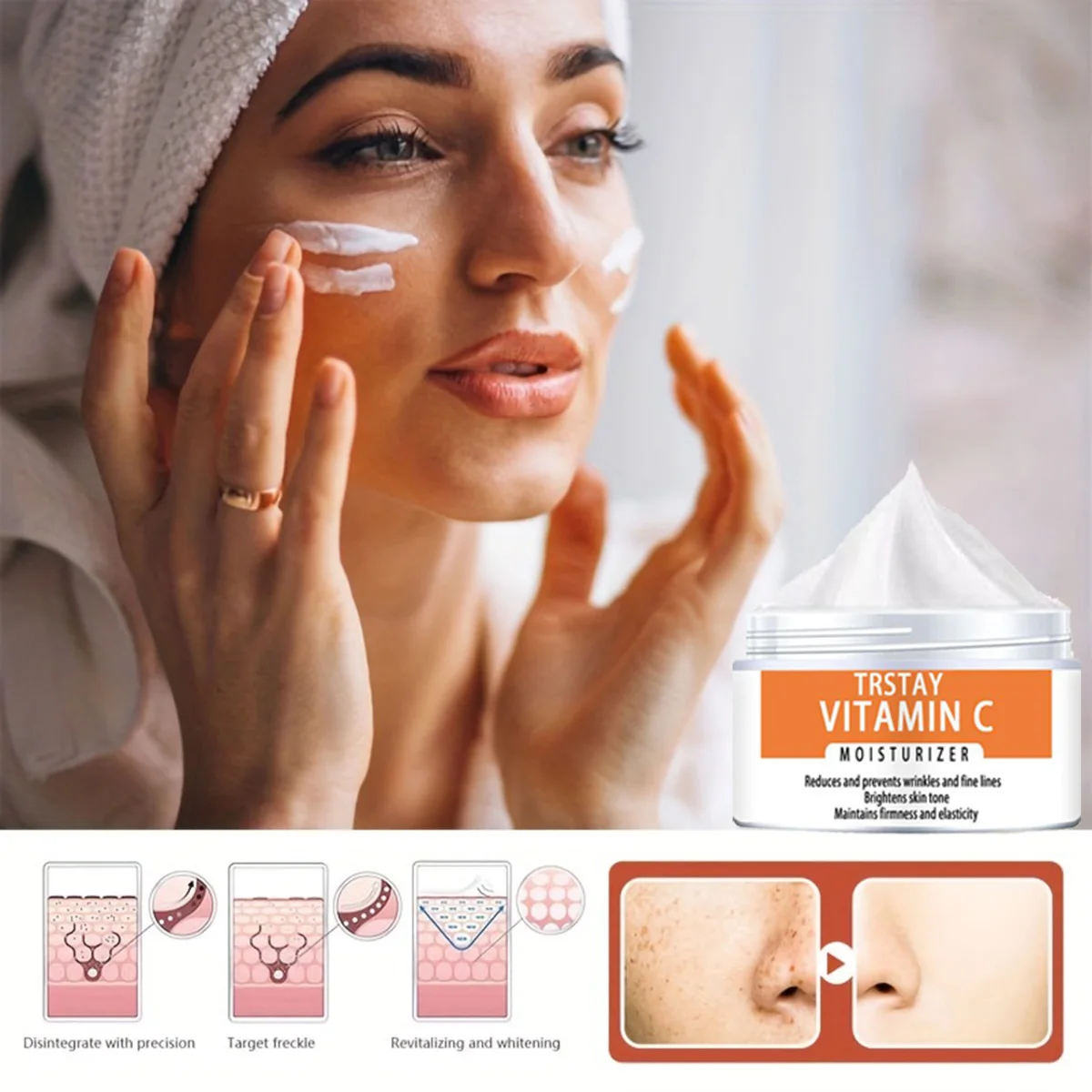 Vitamin C Cream Fades Fine Wrinkles  face creams for women  anti aging face cream  skin whitening cream