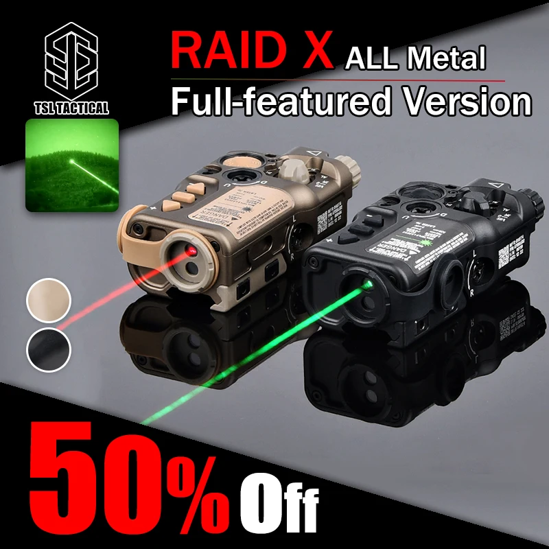 WADSN Tactical RAID X RGB/IR Dot & Strobe Laser Aiming Sight, 20mm Picatinny Rail Compatible, Hunting & Airsoft Accessories