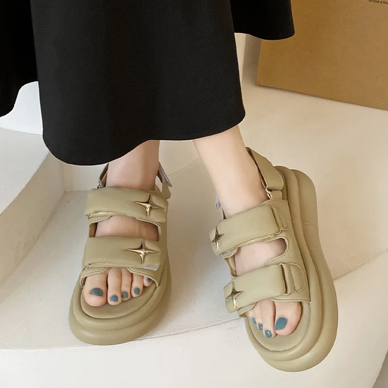 Women Sandals Platform Shoes Summer Slides 2024 New Fad Open Toe Slippers Sports Designer Dress Casual Shoes Ladies Flip Flops