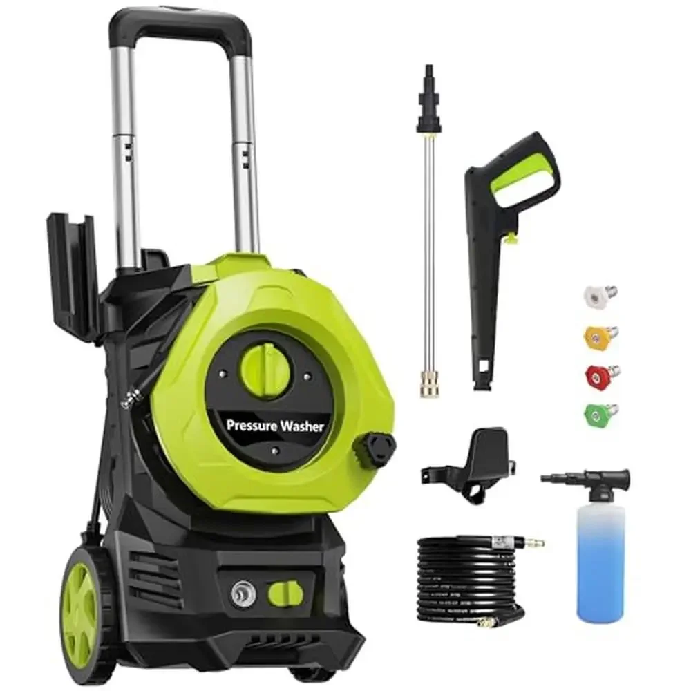 Electric Power Washer 4800PSI 2.8 GPM Hose Foam Cannon Total Stop System Car Wash Machine