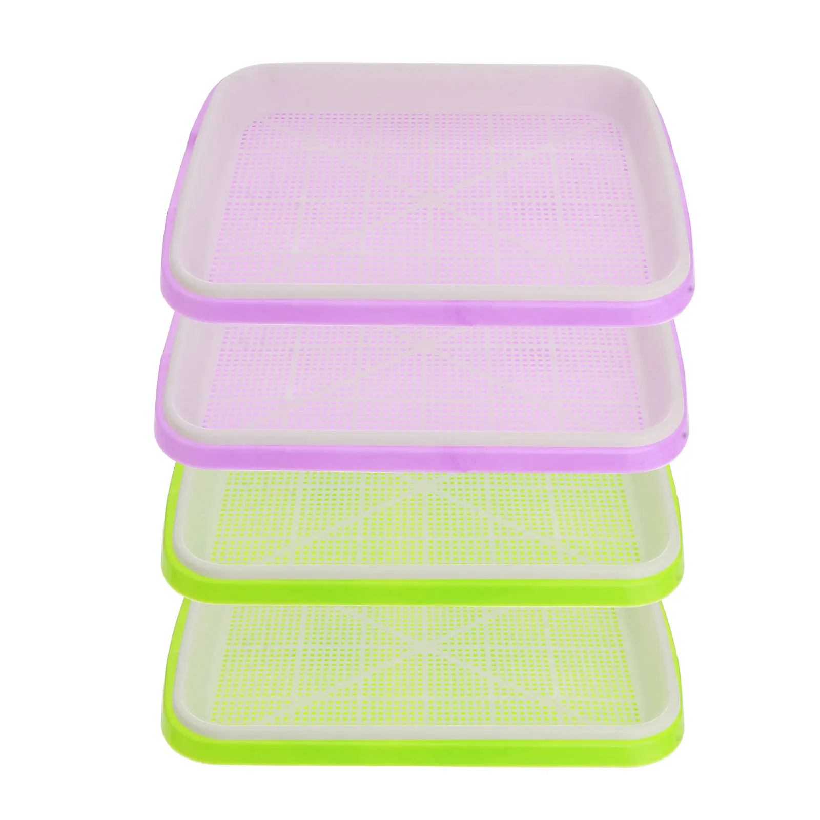 4 مجموعات من أدوات تنبت بدون تربة، صينية ثقب عالية الكثافة لبراعم محلية، مادة آمنة خالية من مادة Bpa مناسبة لأنواع البذور المتعددة #3