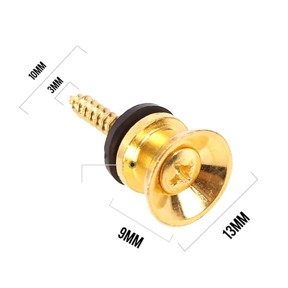 زر الغيتار المعدني الكهربائية باس حزام قفل أوتاد نهاية معدنية القيثارة مشبك قفل دبابيس أجزاء الغيتار الملحقات متعدد الألوان #6