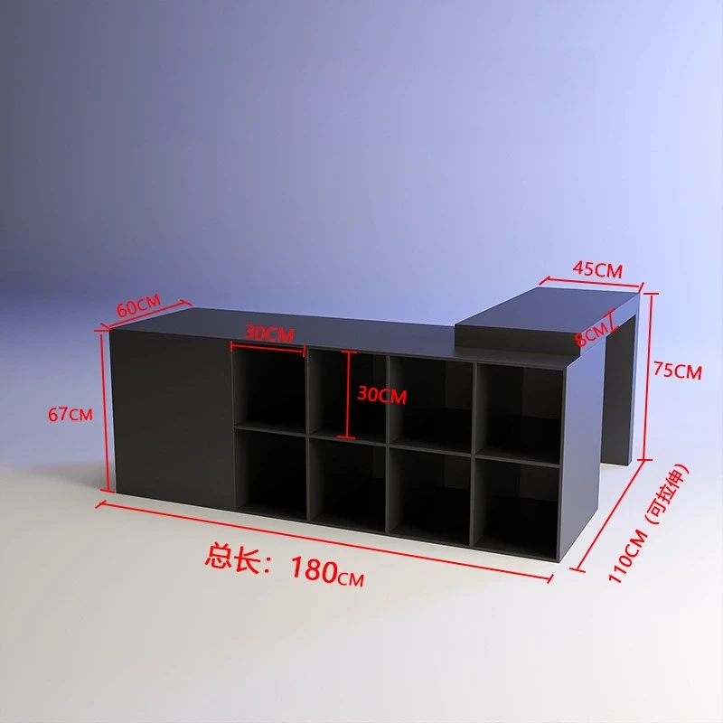 Industrial-style Reception Desk Clothing Store Retro Reception Desk Simple Fashion Office Furniture Reception Et Table YS40CC