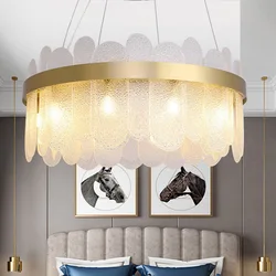 Nordic Crystal Glass Chandelier Creative Designer Art  Restaurant Kitchen Hanging Lamps decor Luminaire Bedroom Light Fixtures