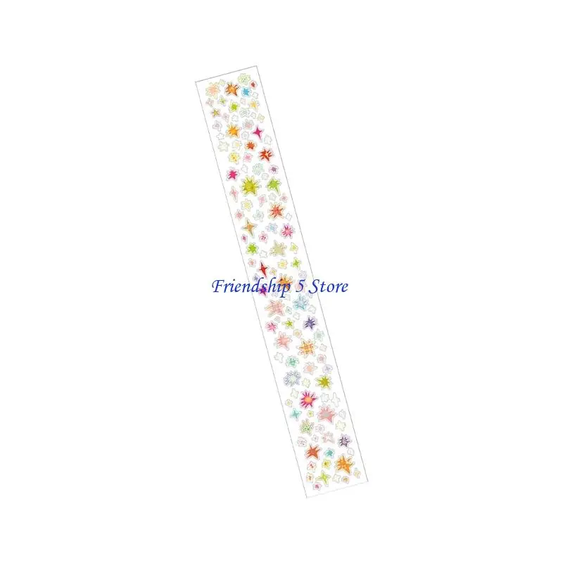 T8WC Mushroom Sticker Star Decorative Sticker Crafting Sticker Doodles Sticker Tape