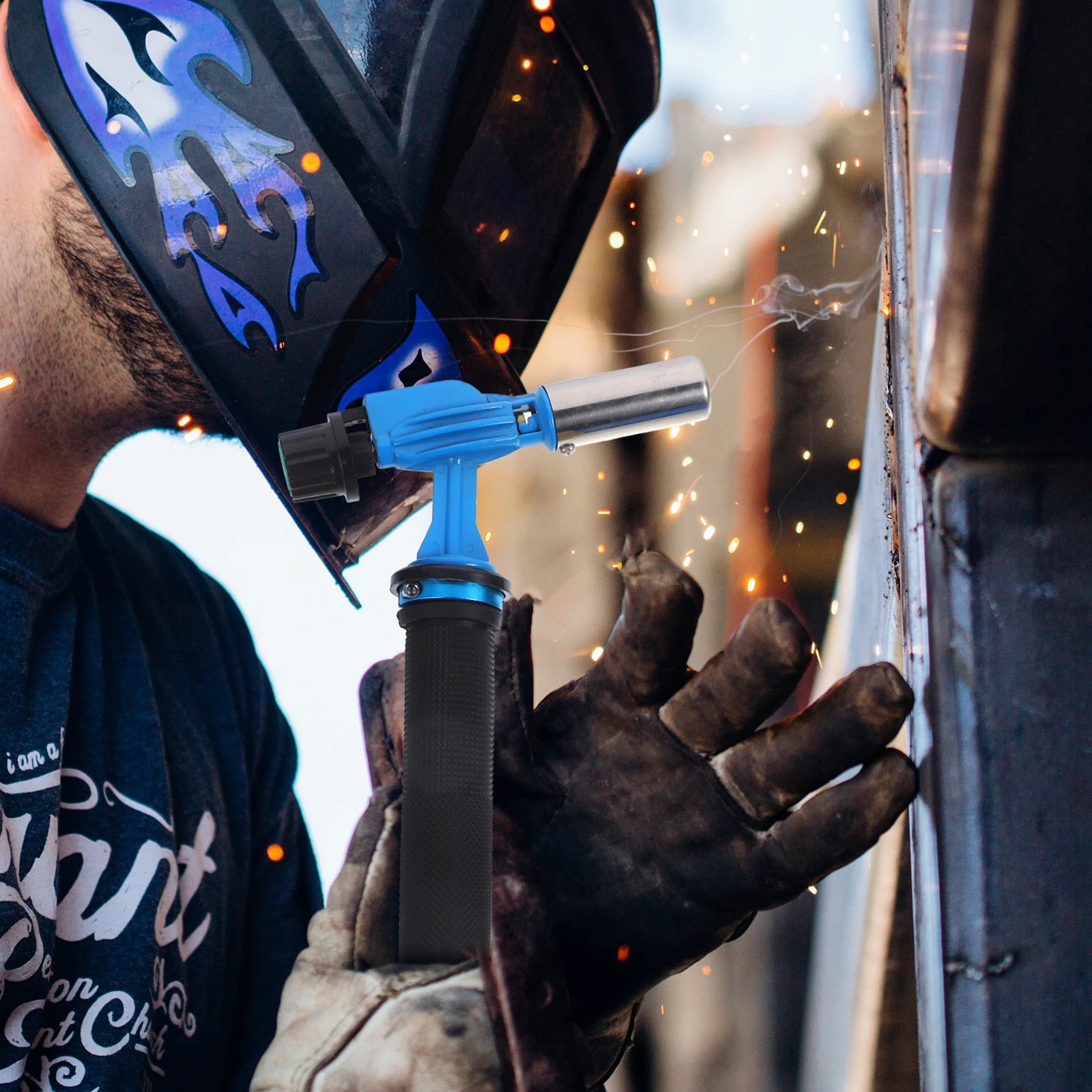 

High Temperature Gas Welding Torch Copper Material Double Safety Buckle Flame Adjustment Home Welding Torch for Electronics