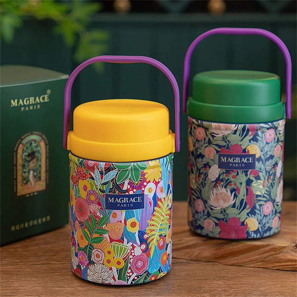 Portable Heat Preservation Cup Huahai Braising Beaker Outdoor Stainless Steel Heat Preservation Braising Congee Cup 520ML