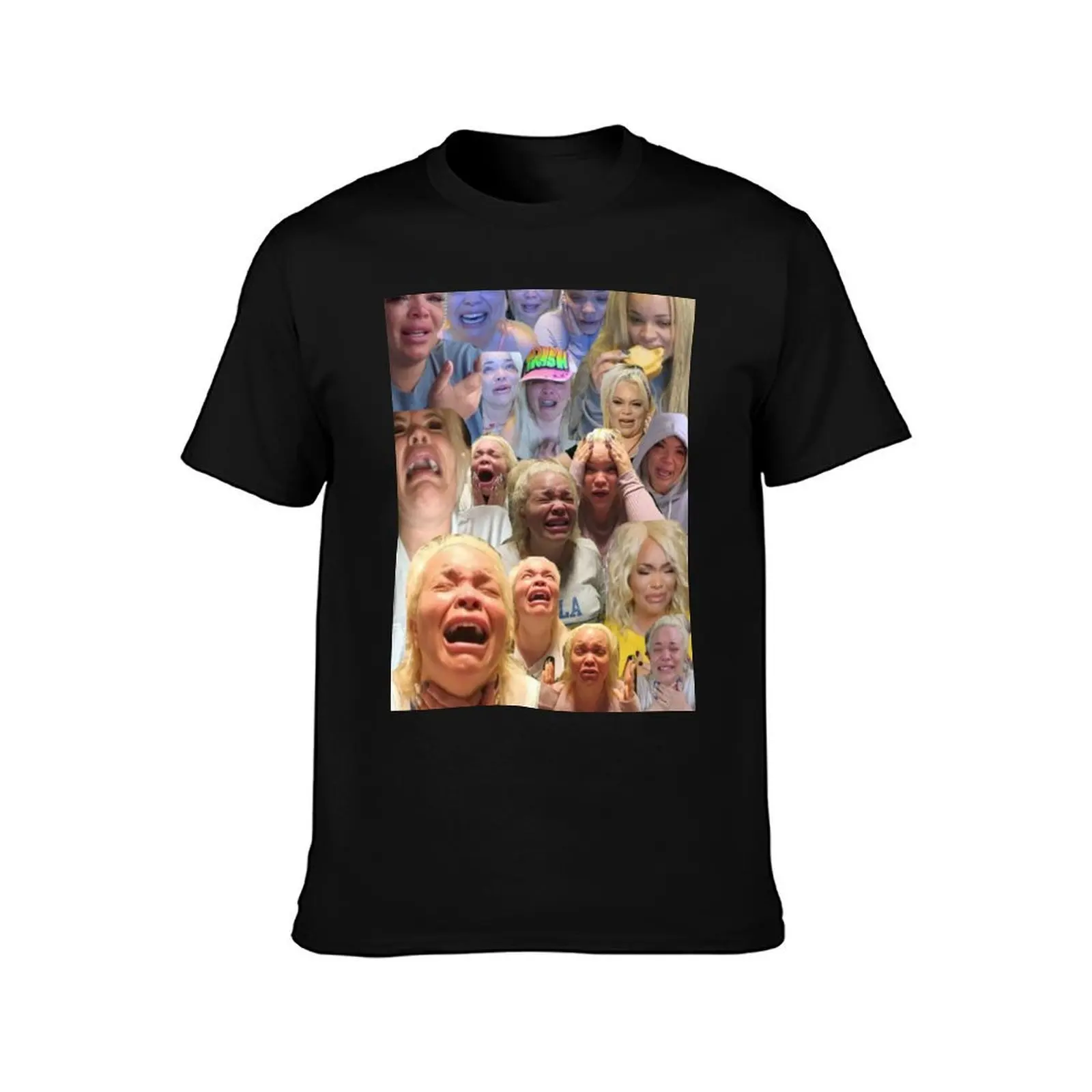 Trisha Pastas crying on her kitchen floor collage T-Shirt Durable Work Wear T-Shirt