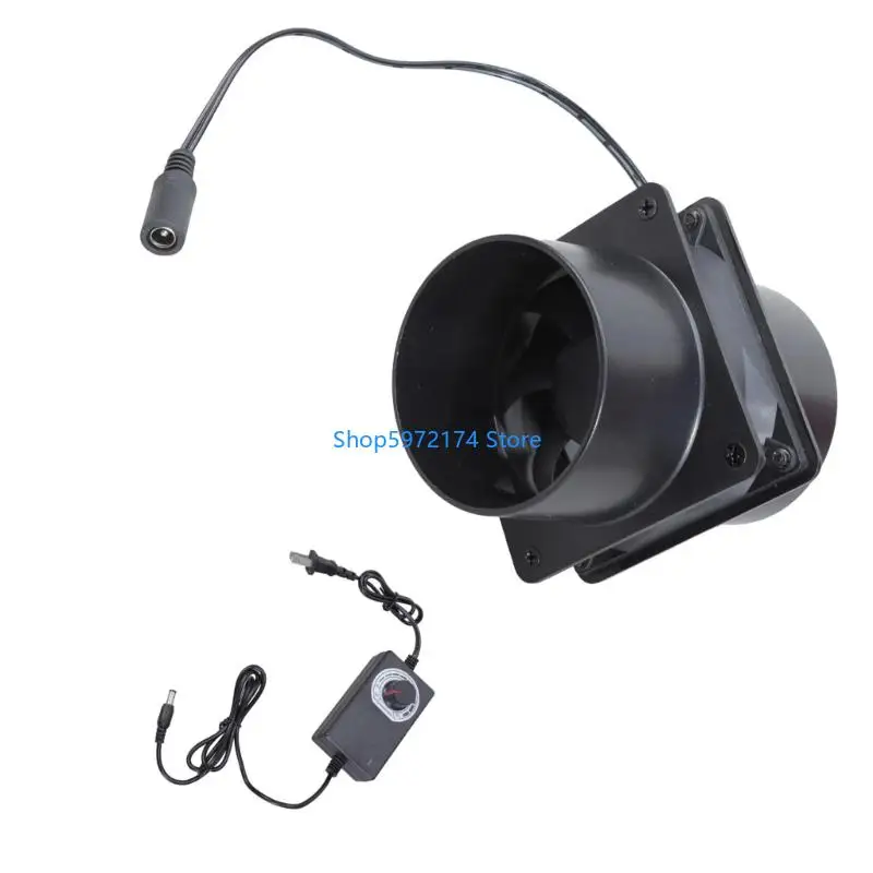 Y3NB 8cm Duct Fan 12V Adjustable Speed Motor For 3D Printer Enclosure Bathroom Ventilation And Workshop Air Circulation view 3