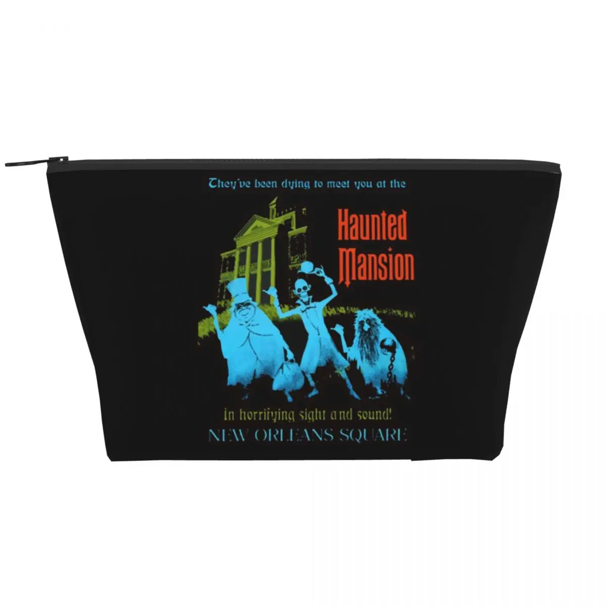 Retro Vintage The Haunted Mansion Makeup Bag Women Travel Cosmetic Organizer Fashion Halloween Ghost Storage Toiletry Bags