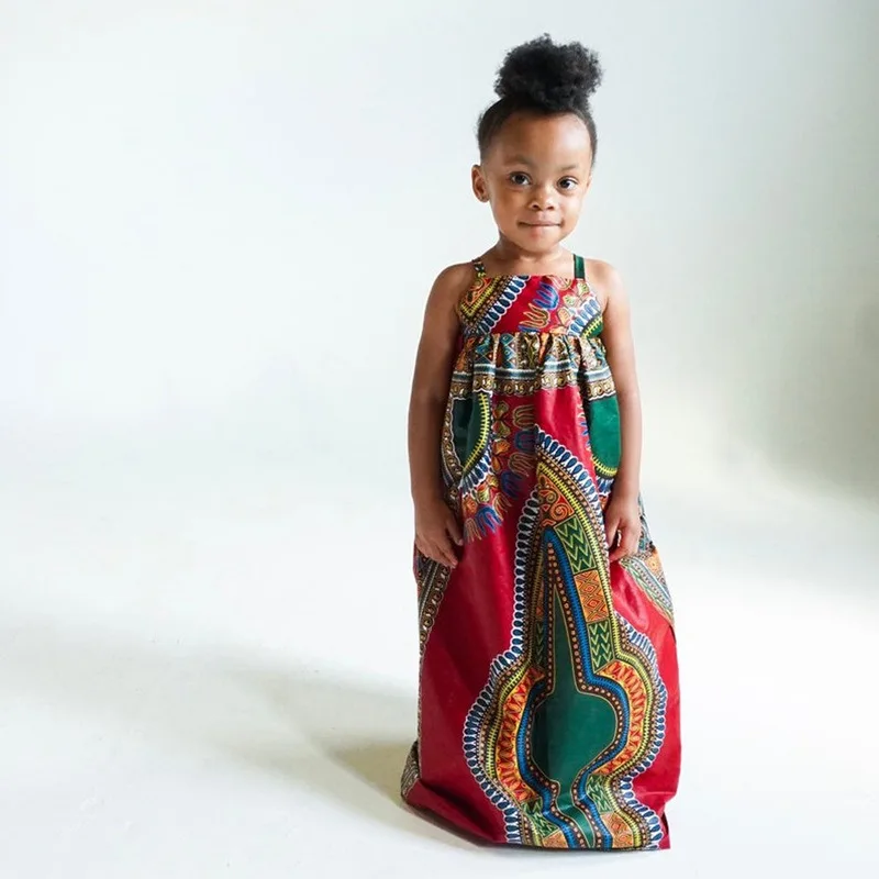 African Clothes Kids Fashion Dashiki Dress Robe Africaine Baby Girl Clothes 2 Pcs Sets Sleeveless African Dresses for Girls