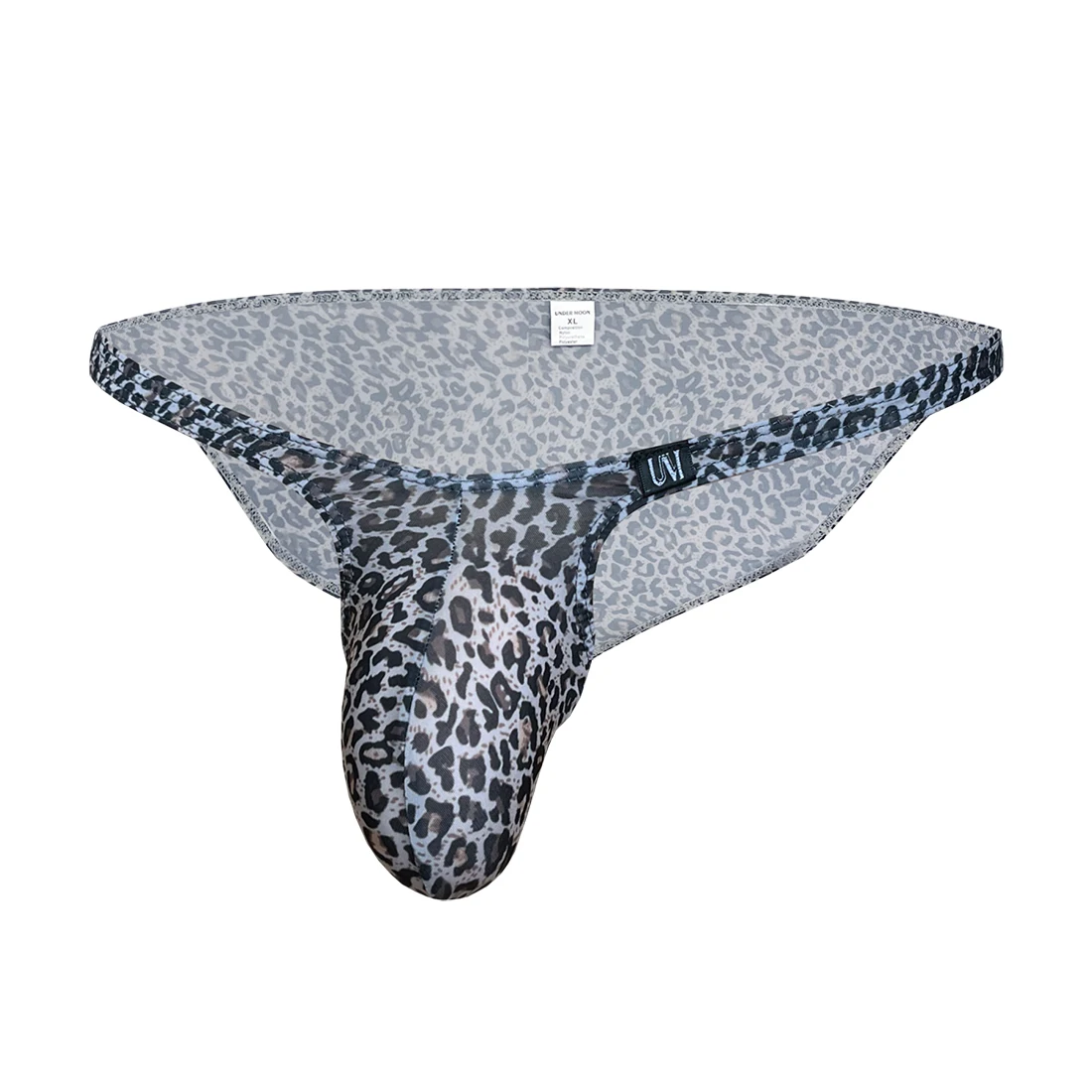 Men\'s briefs polyester printting sexy briefs  thin ice silk leopard underwear for man 3015