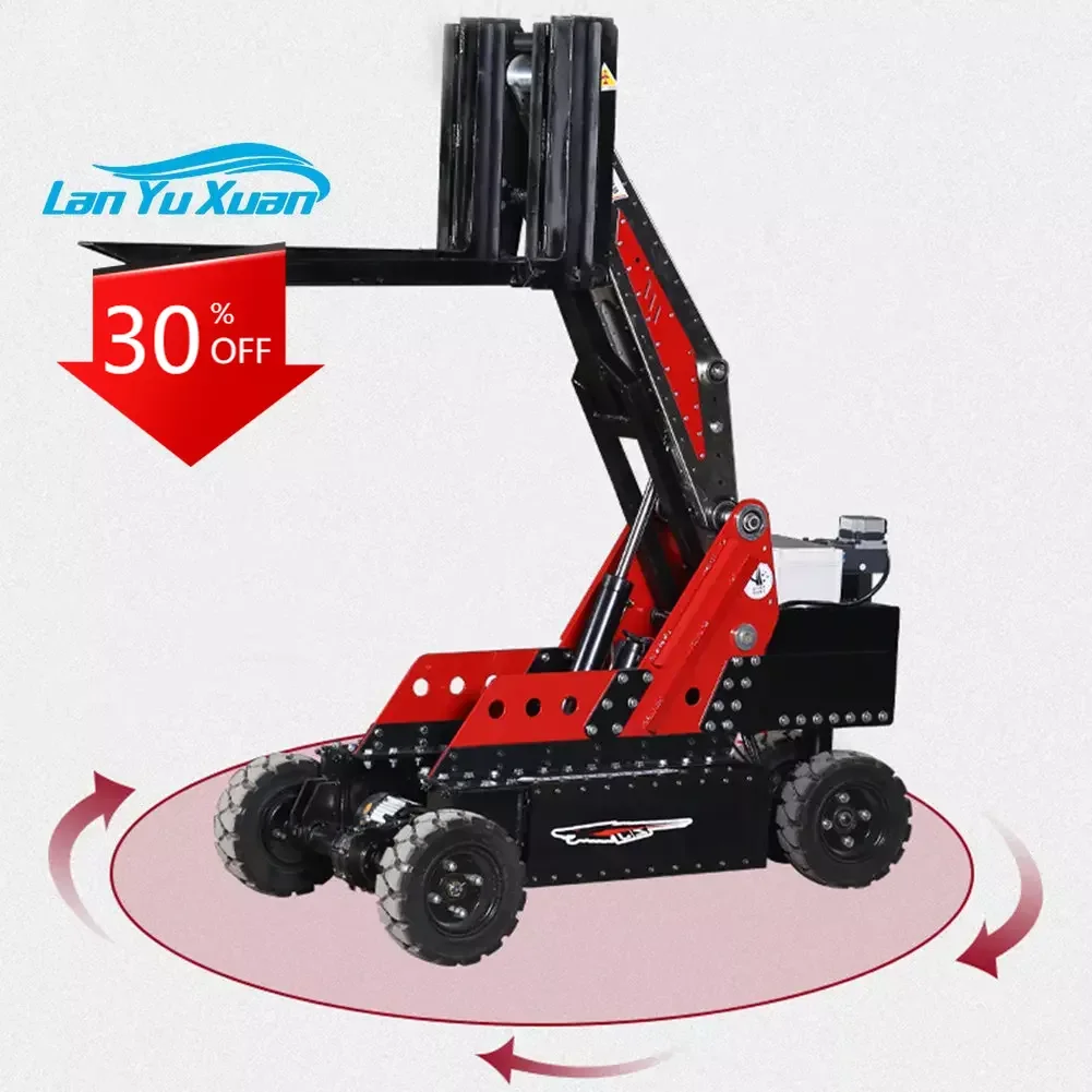 MT-1000 Mini Remote Control Full electric Battery Pallet Stacker Crank Arm Forklift Truck