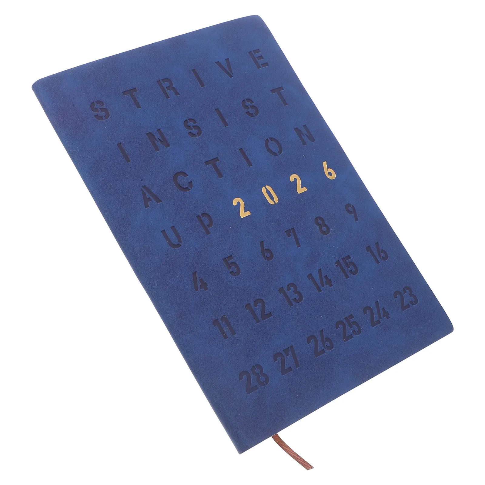 

2026 Daily Planner Notebook Hardcover Portable Small Size Schedule Organizer Monthly Weekly Calendar Dark Blue Efficient Time