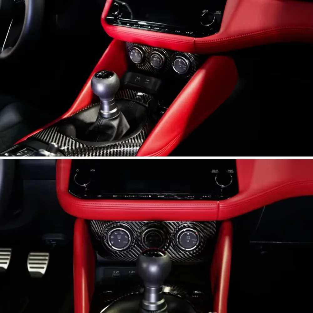 

For Nissan Z RZ34 400Z Fairlady Z 2023-2026 A/C Air Cover Real Carbon Fiber AC Climate Controls Air Vent Switch Panel Cover