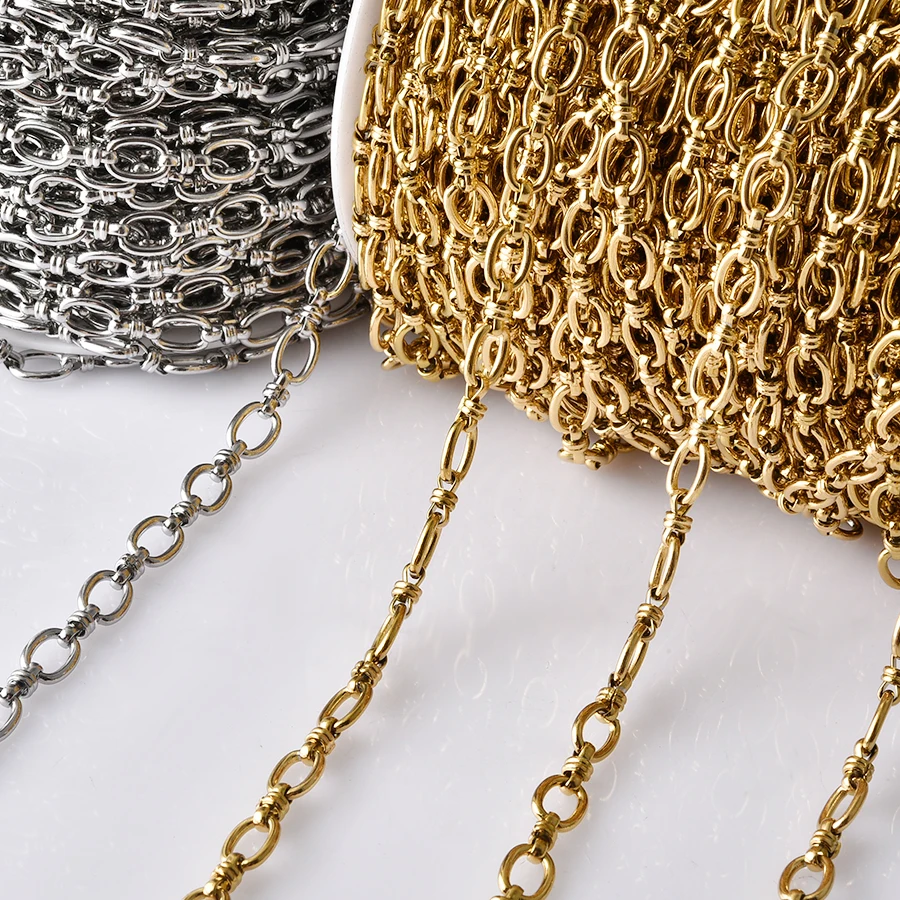 1 Stück Edelstahl Gliederkette mit Großen Ovalen Gliedern für Damen und Herren, Choker Punk Hip-Hop 45/50/60/70/80/90cm, Massiver Halsschmuck Geschenk – Detail 5