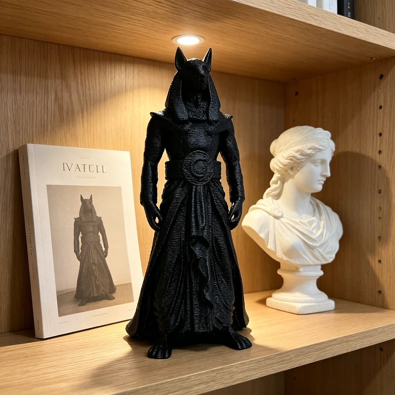 

1pc 3D Printed Pyramid Guardian Statue, Dark Fantasy Decor for Home, Garden Shelf, Ideal for Christmas, Halloween & Thanksgiving