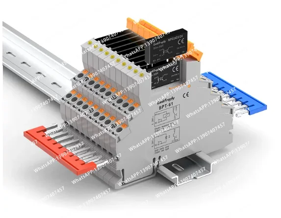5PCS MPD24D2/24BPT Smart Auto DC DC SSR Solid State Relay Din Rail 24V DC 2A Plug-in Spring Voltage Relay Switch Module & Board