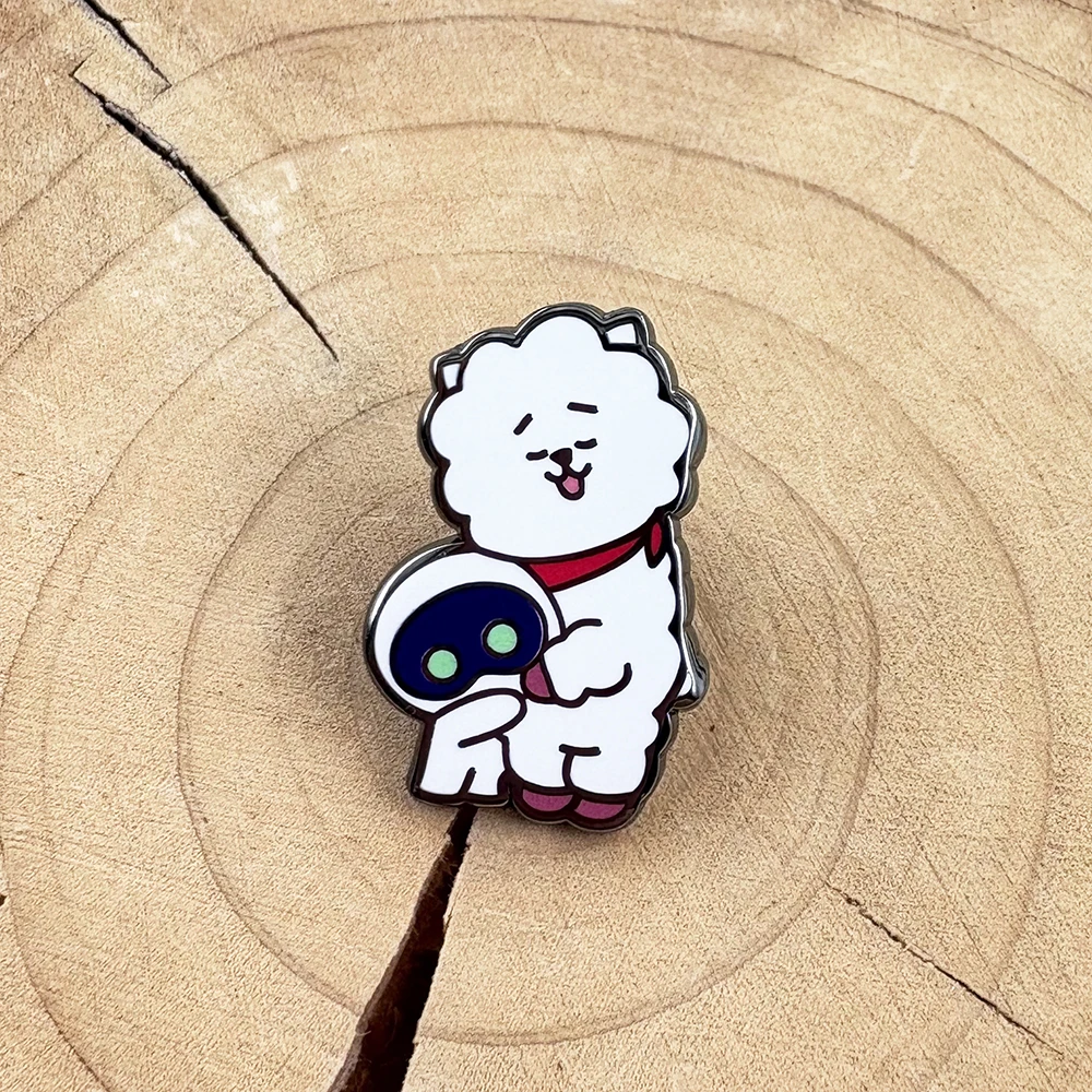 Bt21 فان Rj مستوحاة من الجيش المشجعين هدية المينا بروش الفضاء روبوت الجارديان الألبكة الكرتون كيم سيوكجين التلبيب دبوس شارة الموسيقى #5