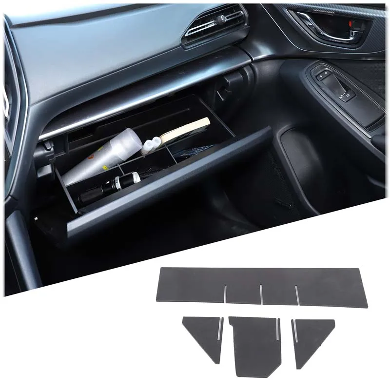 

For Subaru Crosstrek 2024 2025+ Car Glove Box Dividers Insert Box Secondary Storage Interior Organizer Accessories