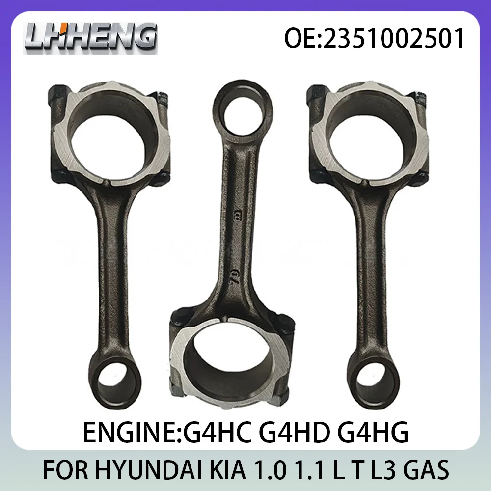 

3PCS Connecting Con Rod New Set FOR HYUNDAI ATOS GETZ i10 KIA PICANTO 1.0L 1.1L 1.0 1.1 L T L3 GAS G4HC G4HD 98-11 2351002500