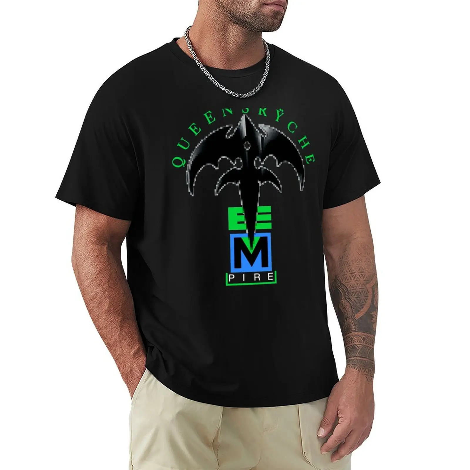 Camiseta Queensryche Empire, camiseta básica transpirable de color liso
