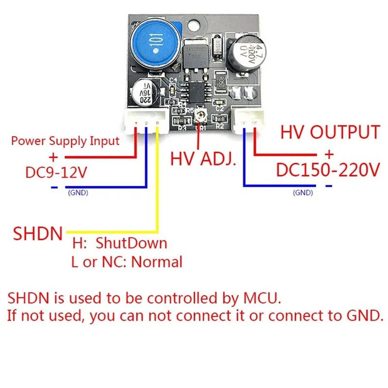 DC9V-12V To 150V-220V DC Boost High Voltage Power Supply For SZ3-1 QS30-1 IN14 Nixie Tube Glow Clock Durable Easy To Use