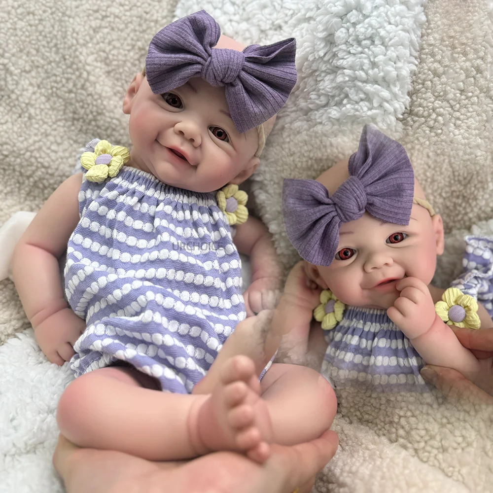 

Hot Sale! 17" Silicone Reborn Girl Doll Vivienne Lifelike Washable Reborn Baby Doll Newborn For Kids & Collectors Perfect Gift