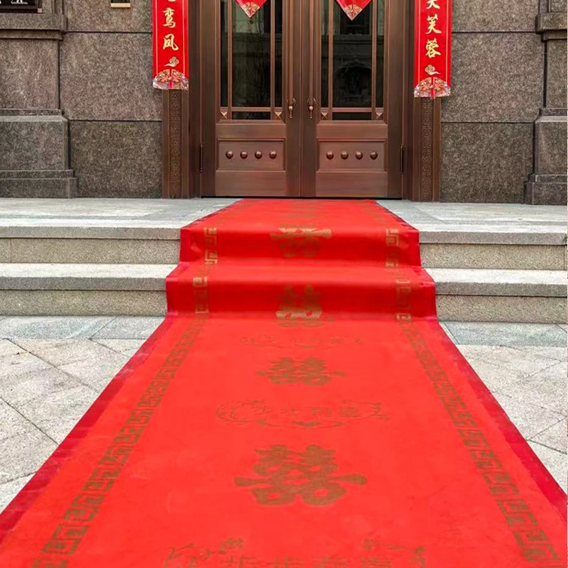 Red carpet disposable non-woven fabric wedding decoration