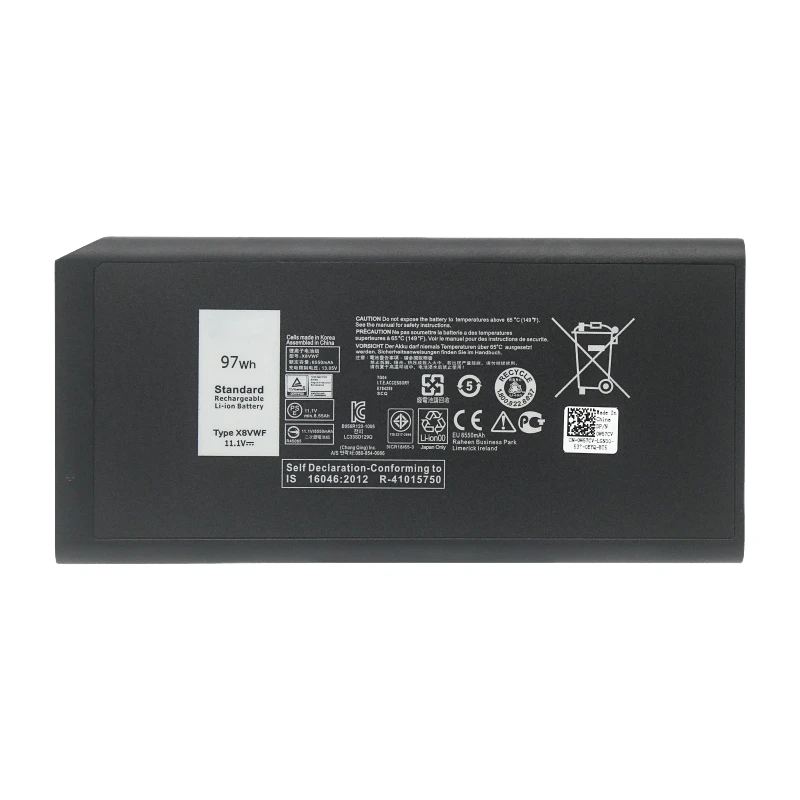 ZDIUIU X8VWF 5XT3V 4XKN5 Laptop Battery for DELL CJ2K1 09FN4 DKNKD Latitude 14 7404 E5404 E7404 11.1V 65Wh 97Wh