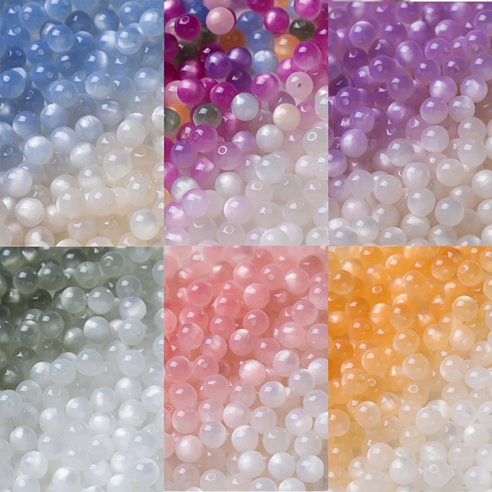 10pcs/Lots 8/10/12mm Resin Round Beads UV Changing Reactive Spacer Loose Beads for DIY Necklace Jewelry Making Accessories