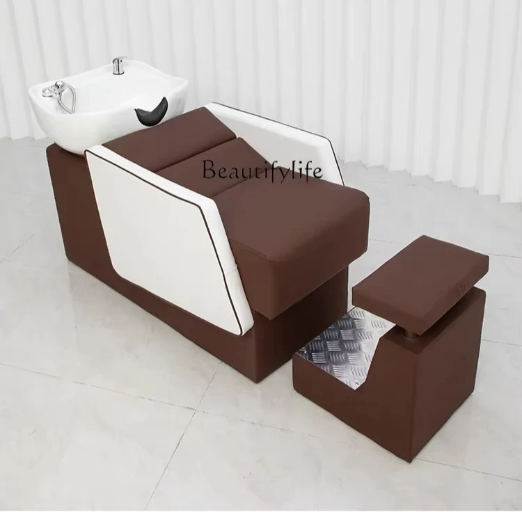 

Ceramic Shampoo Chair Simple Half Lying Flushing Bed