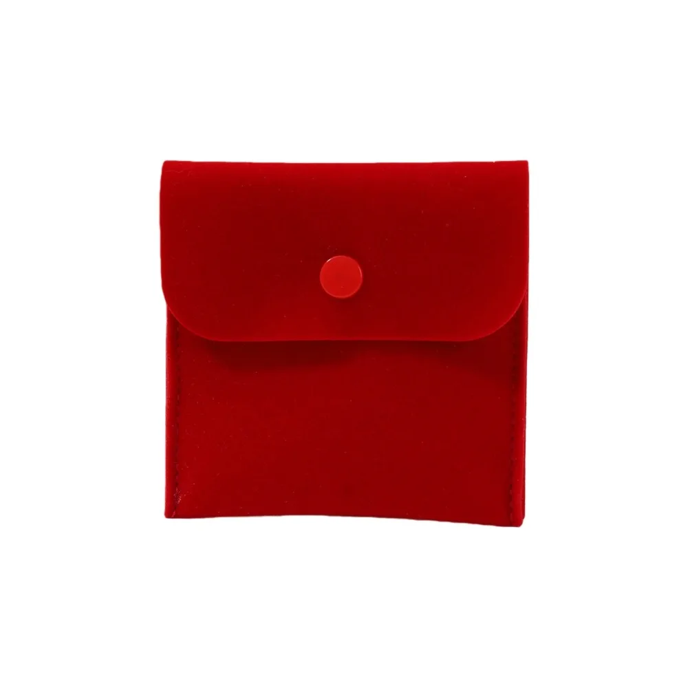 

Microfiber Velvet Mini Jewelry Display Bag Small Foldable Necklace Ring Packing Bag Solid Color Container Earrings Organizer