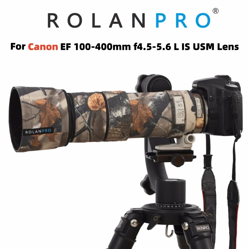 

ROLANPRO Lens Coat Camouflage Rain Cover For Canon EF 100-400mm f4.5-5.6 L IS USM Lens Sleeve Guns Protective Case