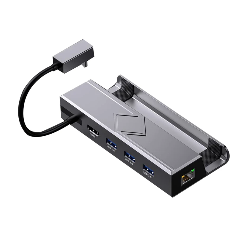 6-In-1 Steam Deck Accessories With -Compatible 4K@60Hz, Gigabit Ethernet, 3 USB 3.0 Port And USB-C PD Port