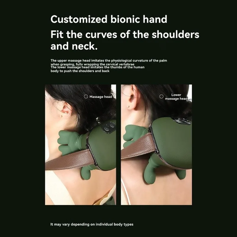 AB68 شبه منحرف الرقبة مدلك عنق الرحم ماستر مستوى بيونيك اليد الكتف الرقبة أداة تدليك